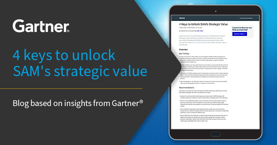 Unlocking the strategic value of Software Asset Management: 4 critical keys